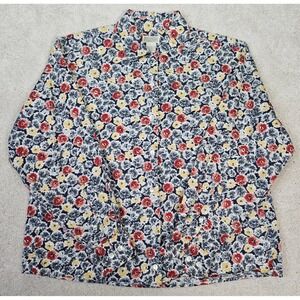 Vintage Banana Republic Safari & Travel Co. 1980s Floral Cotton Shirt Medium‎